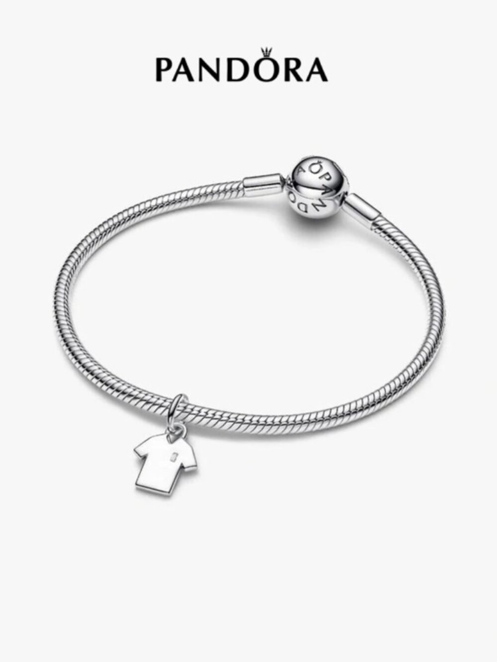 Pandora Silver Bracelet with T-Shirt Dangle Charm